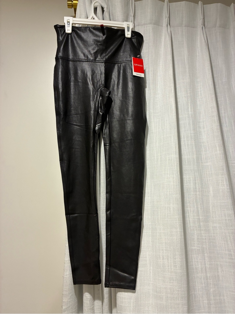 SPANX Faux Leather Skinny Leggings - Black